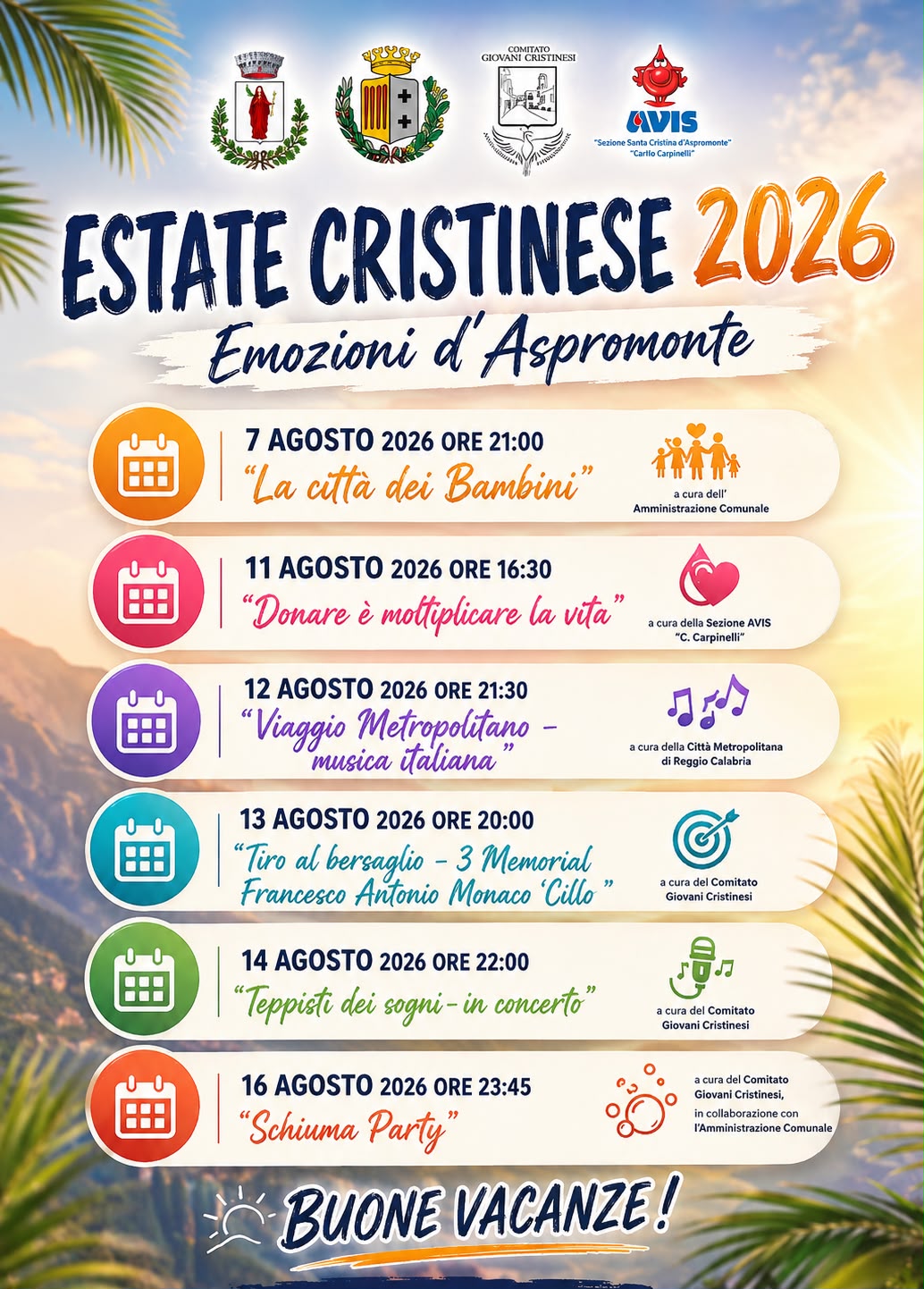 Estate Cristinese 2026 Emozioni d'Aspromonte